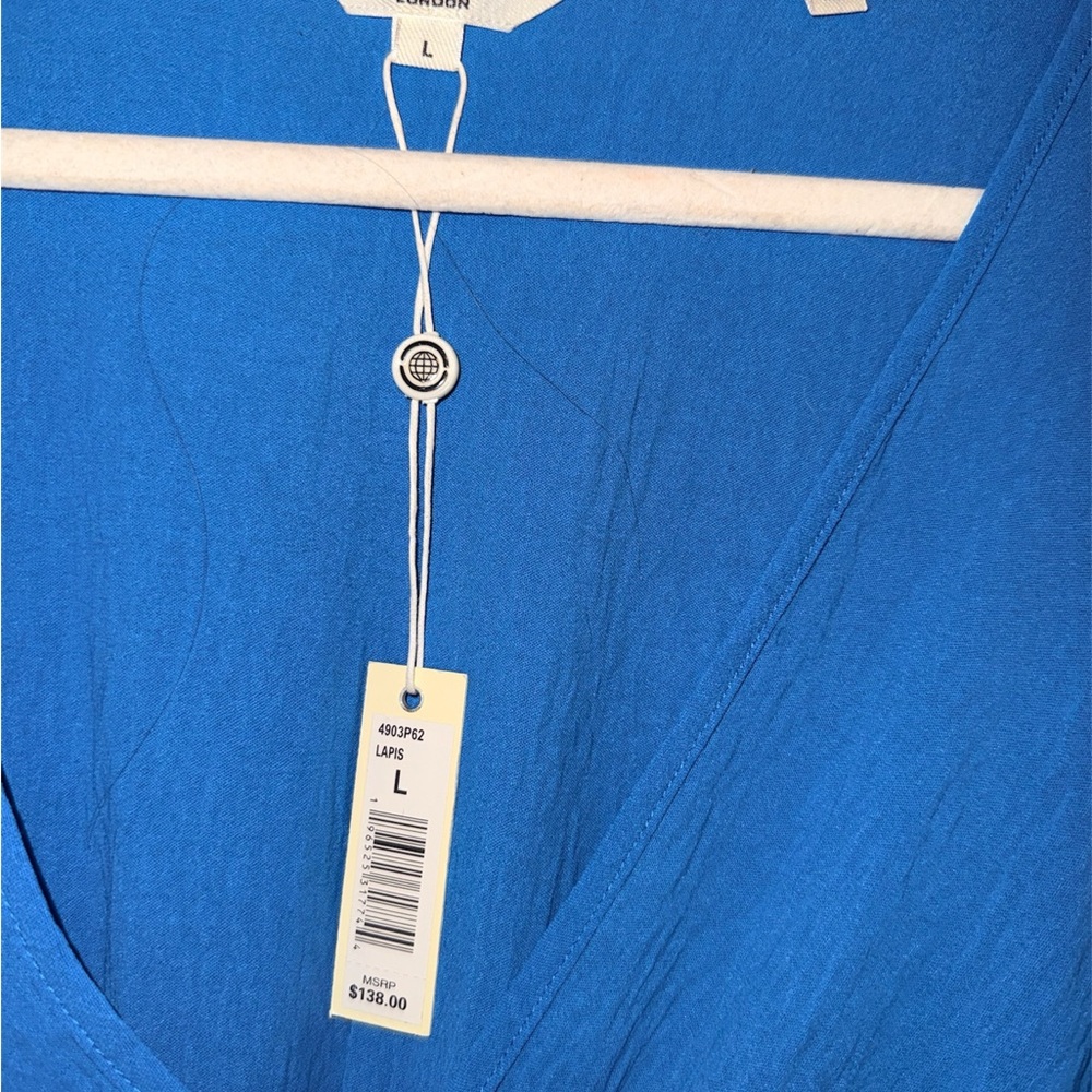 Max Studio Blue Ruffle Dress - Picture 3 of 3
